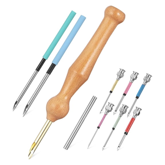 1 Set Embroidery Embroidery Kit Punch Needle Kit Needle Punch Needle Embroidery Tool Needle for Punc Wood   Plastic