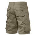 thumbnail image 5 of LMOIPLI Mens Cargo Cotton Shorts Durable Workwear Stretch Waist Outdoor Utility Pockets Casual Summer Hiking Shorts Yellow L, 5 of 5