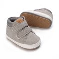 thumbnail image 4 of PFWOWB Baby Boys Girls High-Top Sneakers Double Hook-and-Loop First Walker Shoes with Soft Sole (Grey,5.5), 4 of 4