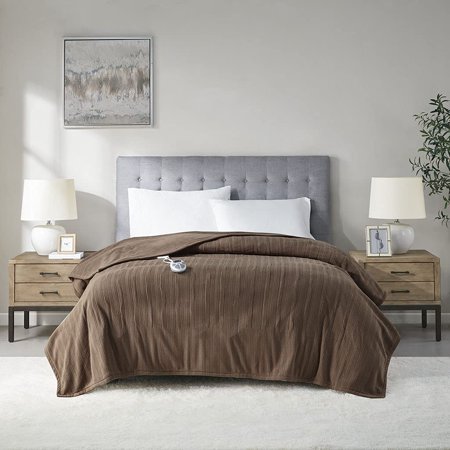 Gracie MIlls Polyester and Cotton Tri-Rib Fleece Heated Blanket ST54-0160