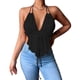 thumbnail image 1 of Chaleco Sexy Qarigey Mujeres Deep V-Cuello Sin espalda Negro L, 1 of 5
