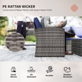 thumbnail image 4 of Outsunny 6PCS Patio Furniture Set Rattan Wicker Patio Sofa Set, Navy Blue, 4 of 10