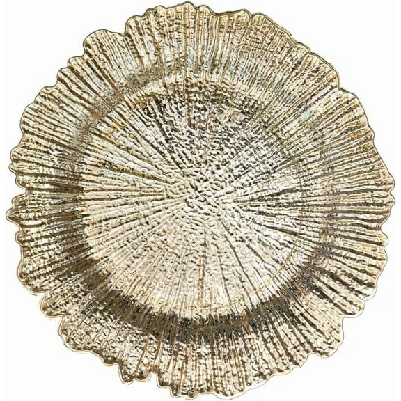 Richland 13" Dripped in Gold Charger Plate Set of 24