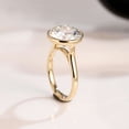 thumbnail image 5 of vylahjewellery Oval Cut Moissanite Engagement Ring, 14K Vermeil White Gold Bezel Diamond Promise Wedding Ring Classic Anniversary Statement Ring for Her, 5 of 10