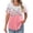 Pink Floral SF122, variant on Zeagoo Womens Plus Size Tops Tunic Short Sleeve Crew Neck Shirts Casual Summer Blouse