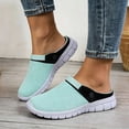 thumbnail image 3 of Dakaela Womens Orthopedic Clogs Memory Foam Platform Sneakers Slip on Walking Shoes Plantar Fasciitis Knit Backless Slippers with Adjustable Strap (Mint Green,8), 3 of 5