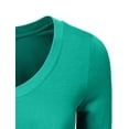 thumbnail image 5 of J. METHOD Girl's Junior Basic Casual 3/4 Elbow Half Length Sleeve Active V-Neck Uniform T-Shirt NEGT23 Kelly Green M, 5 of 5