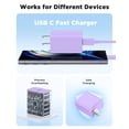 thumbnail image 6 of Super Fast Charger Type C, 2Pack 45W USB C Fast Charging Block Wall Charger with 2*10FT Android Phone Charger Cable Compatible with Samsung Galaxy S26/S26 Ultra/S25/S24/S23 Ultra/S23+/S22/S21/S20, 6 of 7