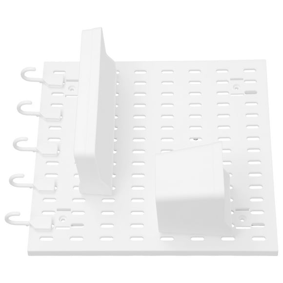SEWCHICS 1 Set Pegboard Wall Organizer Panels Holder for Pegboard for Kitchen Organization White