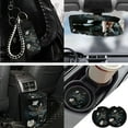 thumbnail image 3 of Jeiento Dragonfly Car Accessories Sets with Auto Seat Protector Steering Wheel Cover Seatbelt Pads Floral Trash Bin Rearview Mirror Cover Coasters Keychain Lipstick Holder Auto Decor 13pcs, 3 of 7