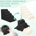 thumbnail image 4 of Heeyoo Non-Slip 5-Step High-Density Sponge Pet Stair & Step, Black, 4 of 7