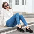thumbnail image 2 of Ecetana Womens Loafers Shoes Platform Chunky Penny Loafer Lug Sole Comfortable Slip On Work Office Business Casual Dress Shoes, 2 of 5