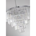 thumbnail image 3 of Design Living 15-Light D32" Five Tier Chrome Frame Chandelier with Clear Hanging Crystals, 3 of 6