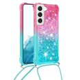 thumbnail image 2 of Funda para Samsung Galaxy S22 5G Brillantina Líquida Divertida Reluciente y con Cristales en Movimiento Cuerpo Cruzado con Cordón Ajustable, 2 of 5