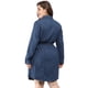 thumbnail image 5 of Vestido Camisero De MezclilPor EnciDe RodilCon Mangas Largas Tallas Grandes PaMujer Azul 4XL, 5 of 6