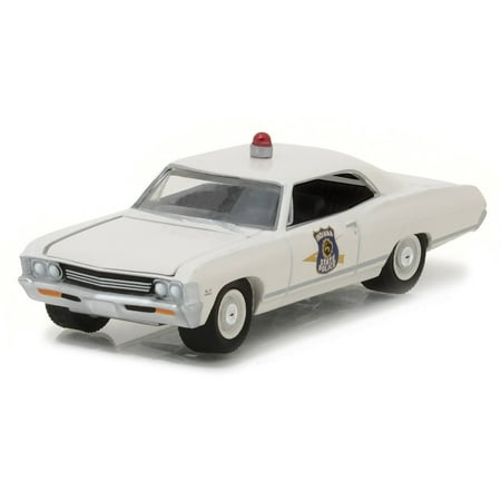 Impala Police Car - NEW 1:64 HOT PURSUIT SERIES 23 ASSORTMENT - 1967 CHEVY IMPALA - INDIANA STATE POLICE (OFF-WHITE) Diecast Model Car By, New on the card 1/64 diecast from.., By Greenlight From USA