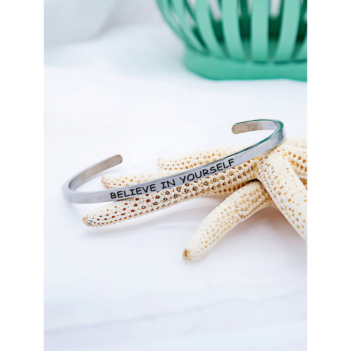 Stainless Steel 8-inch Saying Bracelet