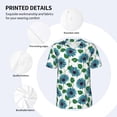 thumbnail image 5 of Rocae Blue Sunflowers for Breathable Men's Baseball T-Shirt Fashionable Casual Baseball Jersey, Moisture-wicking Sportswear 4X-Large, 5 of 9