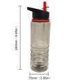 thumbnail image 3 of Botella de agua de 800 ml con pajita, botella de bebida portátil, vasos reutilizables (rojo) Sywqhk Para Estrenar, 3 of 3