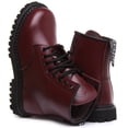 thumbnail image 4 of Grinders Cedric CS Unisex 8 Eyelet Lace Up Leather Ankle Boot In Cherry Size 11M, 4 of 6