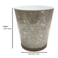 thumbnail image 5 of nu steel Trillium Wastebasket in Pearl escent Mosaic & Wood GLA428-8H, 5 of 5