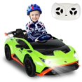 thumbnail image 2 of Gyrocopters Lamborghini Licensed 2 Seater Kids Ride on Car | 12V Electric Vehicle with Stories, Music | Powered Ride on Car for Kids with Parental Remote Control, LED Lights | Green, 2 of 3