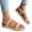 Beige, variant on Womens Sandals Open Toe Slingback Flats Summer Braided Sandal Platform Beach Shoes