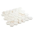 thumbnail image 4 of Sculpt Grecian Brown 2-in. Honeycomb Marble Look Matte Glass Mosaic Wall & Floor Tile, 4 of 8