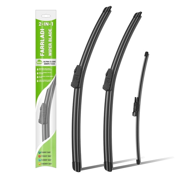 FARRLADI Silicone Windshield Wipers Replacement for Volvo XC90 2016-2023,Original Equipment Automotive Replacement Wiper Blades - 25" 20" 15"(3 Pack)