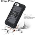 thumbnail image 2 of Compatible with iPhone 6 Plus/6S Plus Case,iPhone 7 Plus case/iPhone 8 Plus Case 5.5 Inch with Ring Stand, Heavy-Duty Military Grade Shockproof Phone Cover with Magnetic Car Mount. (Black), 2 of 12