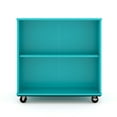 thumbnail image 5 of Tot Mate Open Double Sided 2 Tier Mobile Toy Shelf, Classroom Furniture, Teal, 36"W x 23"D x 36"H, 5 of 5