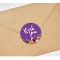 thumbnail image 4 of Darling Souvenir Botanical Floral Border 1.6 Inches Purple Round Non Custom Thank You Stickers-45 Pcs, 4 of 4