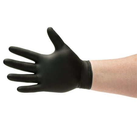 X-Large Size Black Nitrile Glove Disposable Powder Free Gloves 3.5 Mil - 5000 Pieces (50