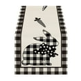 thumbnail image 2 of Easter Table Runner，Vintage Easter Decor Easter Table Flag Holiday Bunny Egg Little Printed Linen Tablecloth Easter Home Decorations，1X Table Runner Clearance, 2 of 4