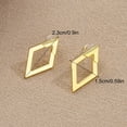thumbnail image 3 of Minimalist Geometric Diamond Hollow Earrings for Elegant Fashion Statement, 3 of 10