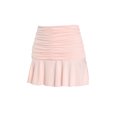 thumbnail image 3 of ITFABS Women's Casual A-line Pleated Ruched Ruffle Wave Mini Skirts, 3 of 9