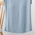 thumbnail image 4 of YHAJDS Womens Pajama Tops Solid V Neck Sleeveless Loose Casual Soft Summer Sleepwear Shirt Lounge Casual Top, 4 of 5