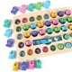 thumbnail image 5 of Juego de juguetes educativos con números magnéticos de madera para niños azules, 5 of 5