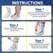 Air CAM walker boot Medical Inflatable Walking Boot, Orthopaedic Boot, Fracture Boot, Ultralight Walking Boot for Sprained Ankle, Stress Fracture, Broken Foot or Achilles Tendonitis (L)