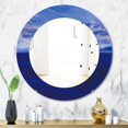 thumbnail image 2 of DESIGN ART Designart 'Blue Vibe' Printed Traditional Oval or Round Wall Mirror 20in.x30in.-Blue, 2 of 5