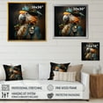 thumbnail image 4 of Designart "Buccaneer's Feathered Parrot I" People Framed Wall Art Decor - Modern Blue Pirate Entryway Framed Wall Art Print, 4 of 6
