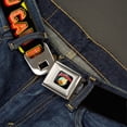 thumbnail image 2 of Nickelodeon Belt, Seatbelt Buckle Belt, Norbett Daggett Pose Now You Can Panic Black Yellow Red, 30 to 44 Inches, 2 of 9