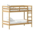 thumbnail image 4 of Walker Edison Modern Solid Wood Twin over Twin Bunkbed, Natural Pine, 4 of 15