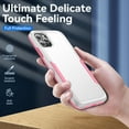 thumbnail image 6 of for iPhone 11 Case, Phone Case Heavy Duty 2 in 1 Full Body Rugged Shockproof Hybrid Hard PC Soft TPU Bumper Drop Protective Girls Women Boy Men Covers for iPhone 11, White+Pink, 6 of 7