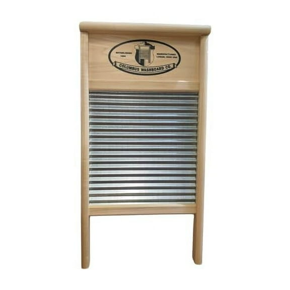 Official Columbus Washboard Co., Galvanized Metal Washboard (Family Size 12½" x 23¾")