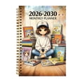 thumbnail image 2 of 2026-2030 Monthly Planner, Spiral Bound Agenda Book, Reading Themed Cover Calendar Notebook, Monthly Tab Organizer, Long Term Goal Tracking Journal, 5 Year Planner for Daily Schedule Planning, 2 of 7