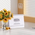 thumbnail image 5 of Small Desk Calendar, 2026 Minimalist Desk Calendar, Office Calendar, Aesthetic Desk Calendar, Cute Calendar, Beautiful Small Flip Desktop Calendar, Standing Spiral-Bound Monthly Planner 1Pcs, 5 of 9
