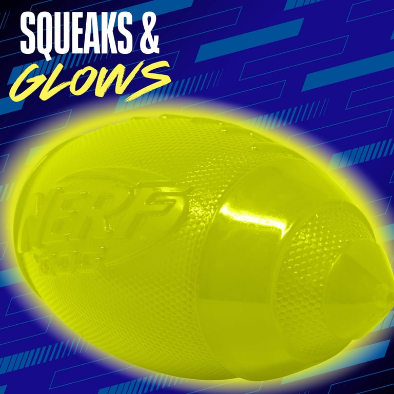 Nerf Dog TPR Glow Squeak Football, 7 inch - Walmart.com