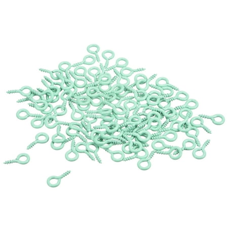 

300 Pack Small Screw Eye Hooks Mini Eyelets Screws 5x10x1.2mm Light Blue
