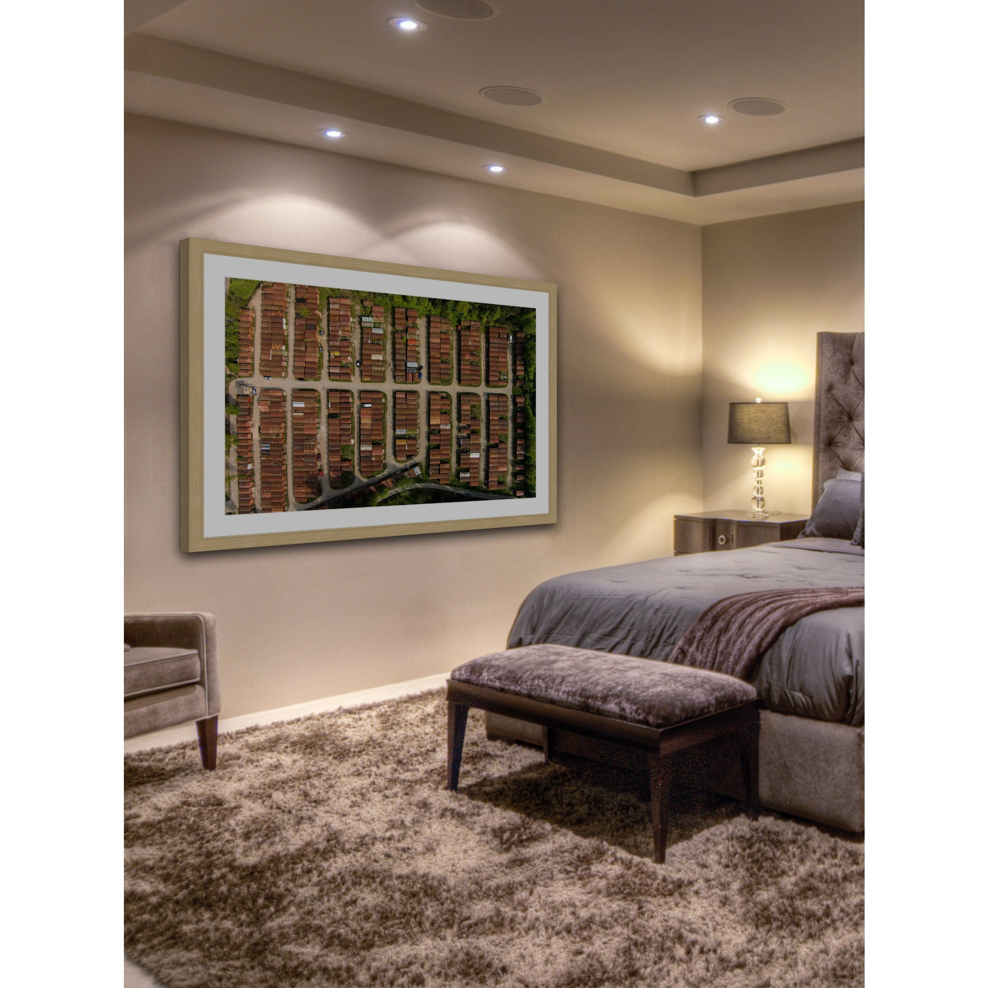 Marmont Hill "Boxcar Rows" by Karolis Janulis Framed Painting Print